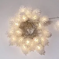 Гирлянда светодиодная "Шишки" 5м 30LED тепл. бел. провод прозр. с контроллером Neon-Night 303-069