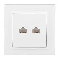 Розетка компьютерная 2-м СП Минск RJ45 бел. EKF ERK02-035-10