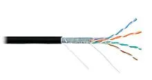 Кабель F/UTP 4 пары кат.5e (класс D) тест по ISO/IEC 100МГц ож BC (чистая медь) 24AWG (0.5мм) внутр./внеш. LSZH -40С нг(А)-HFLTx черн. (уп.305м) NIKOLAN NKL 4200C-BK