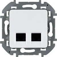 Розетка RJ45 2-м Inspiria CAT.6 UTP бел. Leg 673840