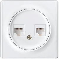 Розетка компьютерная 2-м СП Florence RJ45 кат.5E механизм бел. 1E20901300 OneKeyElectro 2172772