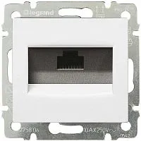 Механизм розетки информ. 1-м СП Valena RJ45 CAT.5E UTP с захватами бел. Leg 774230